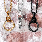 Cross Ring Black Mens Long Necklaces Pendants Chain Hip Hop Punk for Boy Male Stainless Steel Jewelry Creativity Gift Wholesale