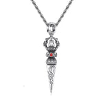 Retro Subduing Demon Pestle Pendant Necklace Male Jewelry Tide Amulet Silver Chain Necklace For Men Personality