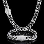 Stainless Steel Cuban Chain Necklace Miami 12MM