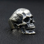 Retro Skull Statement Ring — Silver