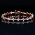 Rose Gold Tennis Bracelet Iced Out CZ 6MM