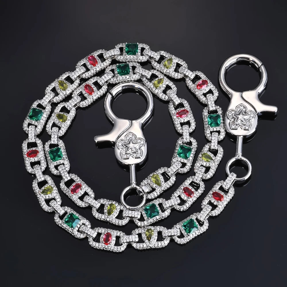 Iced Out Keychain Diamond Colored Zircon