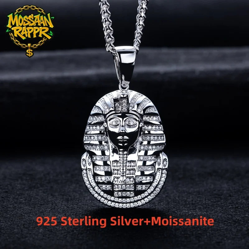 Iced Out Pharaoh Pendant — 925 Silver