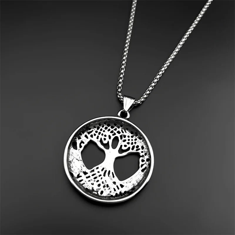 Tree Of Life Silver Pendant Vintage Knot World