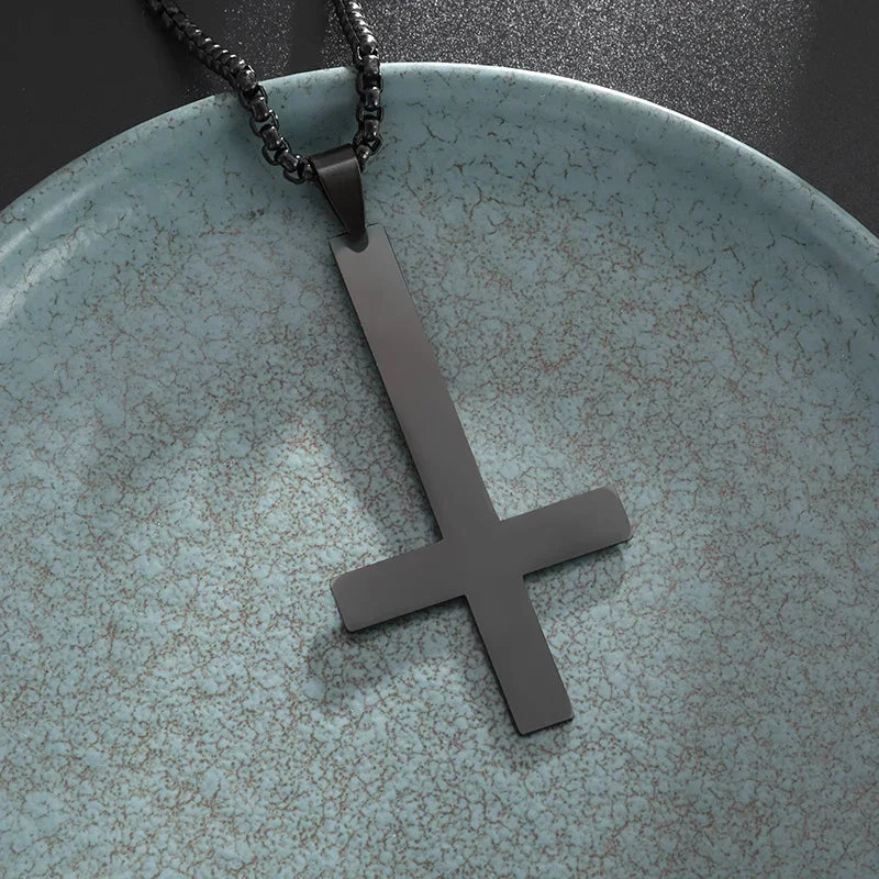 Stainless Steel Square Black Natural Stone Necklace Beautiful Geometric Polygon Pendant for Women Casual Punk Jewelry