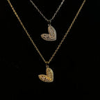 Diamond Love Collarbone Necklace — Stainless