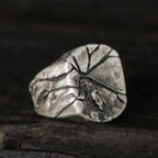 Cracking Rock Statement Ring — Silver