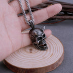 Devil Skull Box Chain Pendant Necklace — Stainless