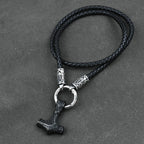 Viking amulet Jewelry Nordic viking rune with thor hammer pendant necklace with stainless steel -king chain