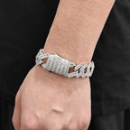 Iced Out Cuban Chain Necklace Stainless Steel 18/19MM
