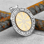 Viking Compass/Norwegian Runes Rotating Necklace Men's Nordic Amulet Hip Hop Boutique Biker Pendant Stainless Steel Jewelry Gift