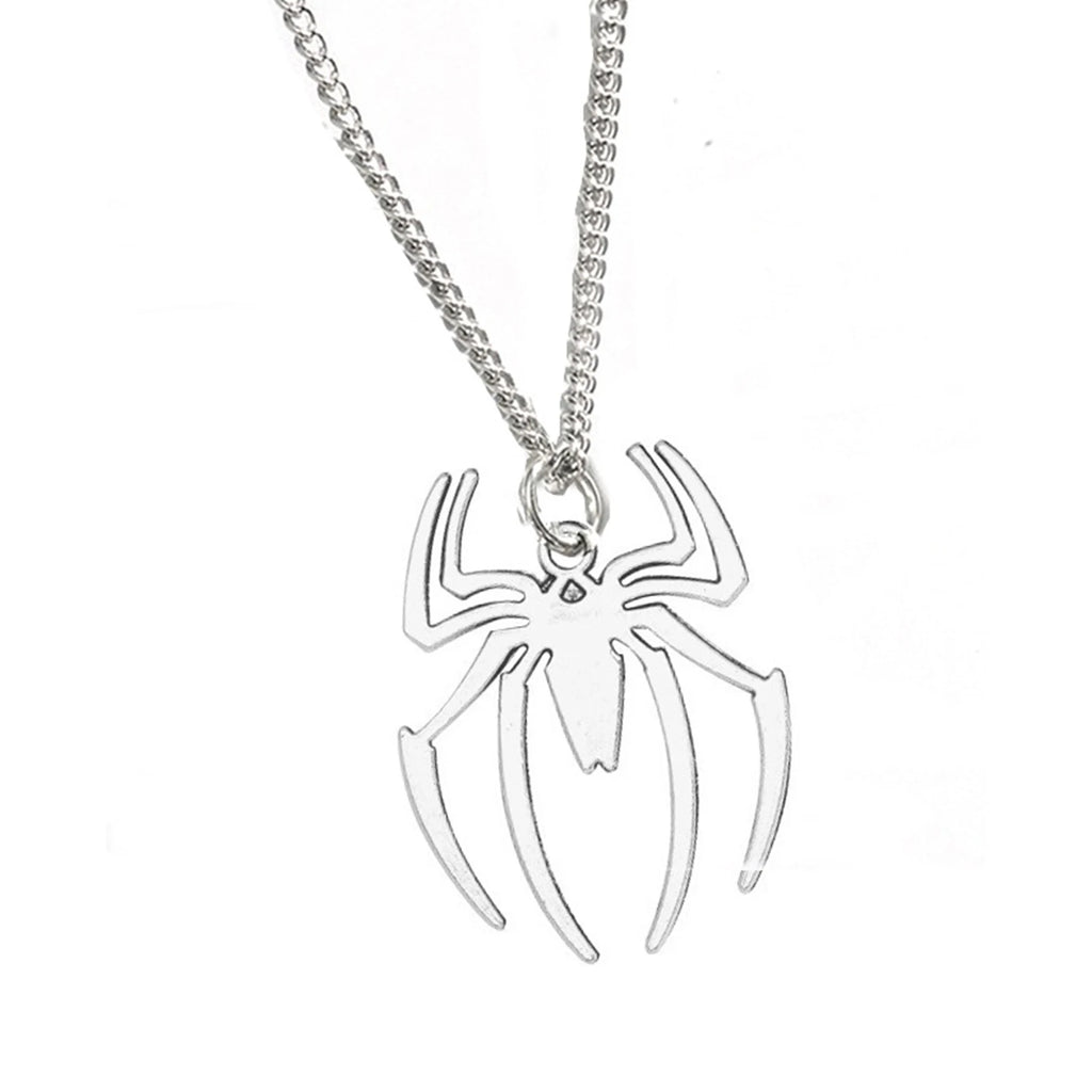 Cute Spider Animal Pendant Necklace for Girls Silver Color Chain Necklace Y2K Style Women Neck Accessories Trendy