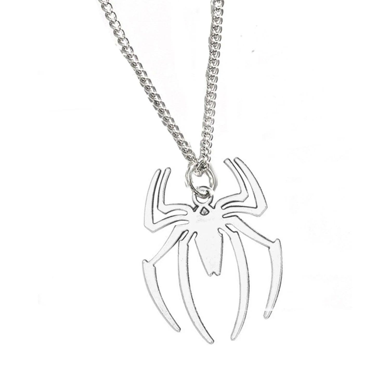 Cute Spider Animal Pendant Necklace for Girls Silver Color Chain Necklace Y2K Style Women Neck Accessories Trendy