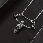 Skull Bicycle Pendant Necklace — Gothic