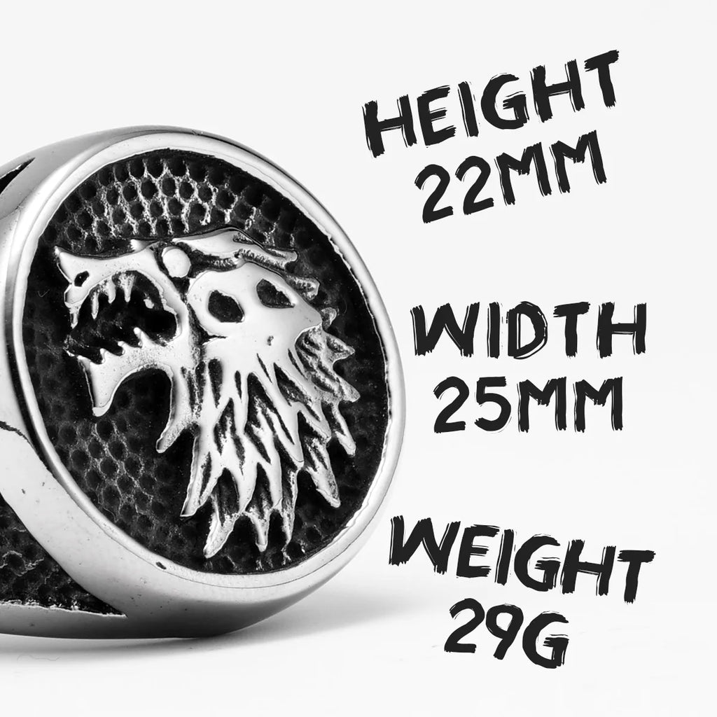 Viking Wolf Ring — Stainless Steel