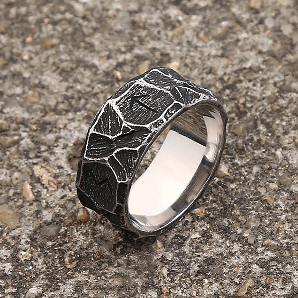 Nordic Viking Rune Ring — Stainless Steel