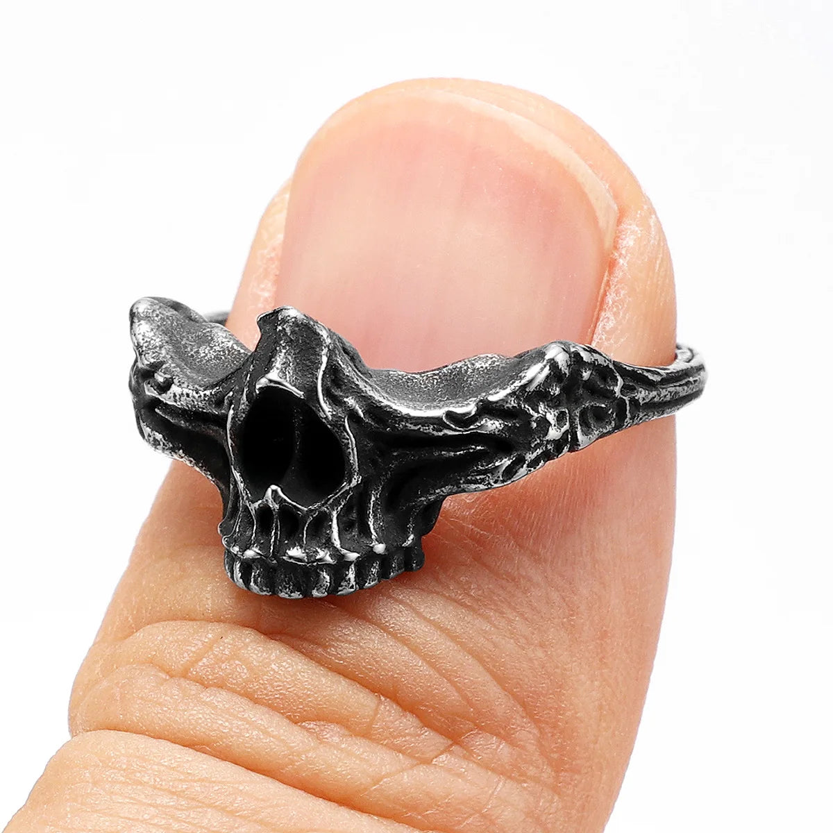 Skull Ring Black — Stainless Steel