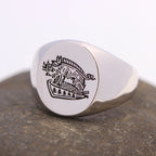 Boar Signet Ring — Stainless Steel