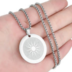 CHENGXUN Lucky Japanese Coin Necklace Mens Womens 5 Yen Coin Pendant Necklace Vintage Stainless Steel Good Luck Jewelry Gift