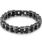 Punk Rock Bracelet for Man 11/13MM Men's Stainless Steel Motorcycle Chain Bracelets Biker Jewelry Hip Hop Charms for