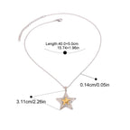 Pentagram Geometric Chain Necklace — Gold-Tone