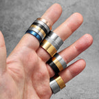 4mm 6mm 8mm 10mm Simple Round Stainless Steel Men Rings Punk Male Women Fashion Jewelry Creativity Gift