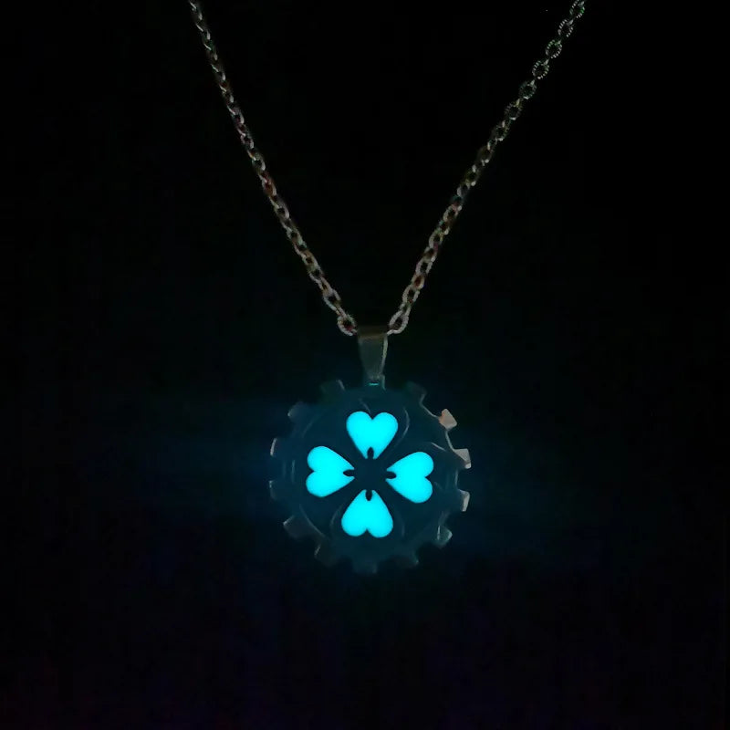 Luminous Heart Pendant Necklace — Stainless Steel