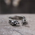 Double Skull Ghost Ring — Stainless Steel