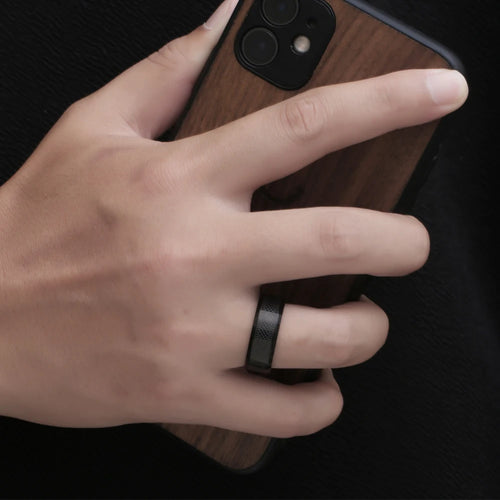 1Pcs European and American Punk Ring, Dark Plaid Snake Skin Texture Men's Ring, Trendy Hip-Hop Hand Accessory