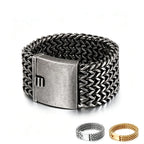 Mesh Link Bracelet, Multiple Widths — Stainless Steel