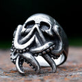 2024 New Goth Octopus Skull Ring Punk 316L Stainless Steel Seaman Rings Men Biker Jewelry Gift for Sailor