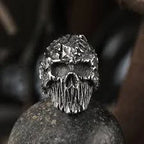 Priestess Retro Priest Ring, Men's Silvery Plated Ring, Artistic Ring Punk Style, Goth Jewelry for Men, Gifts for