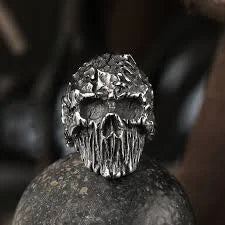 Priestess Retro Priest Ring, Men's Silvery Plated Ring, Artistic Ring Punk Style, Goth Jewelry for Men, Gifts for