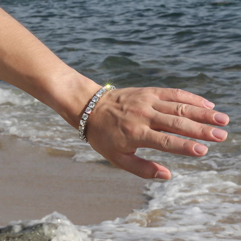 Iced Out Tennis Bracelet 6.5mm — 925 Silver
