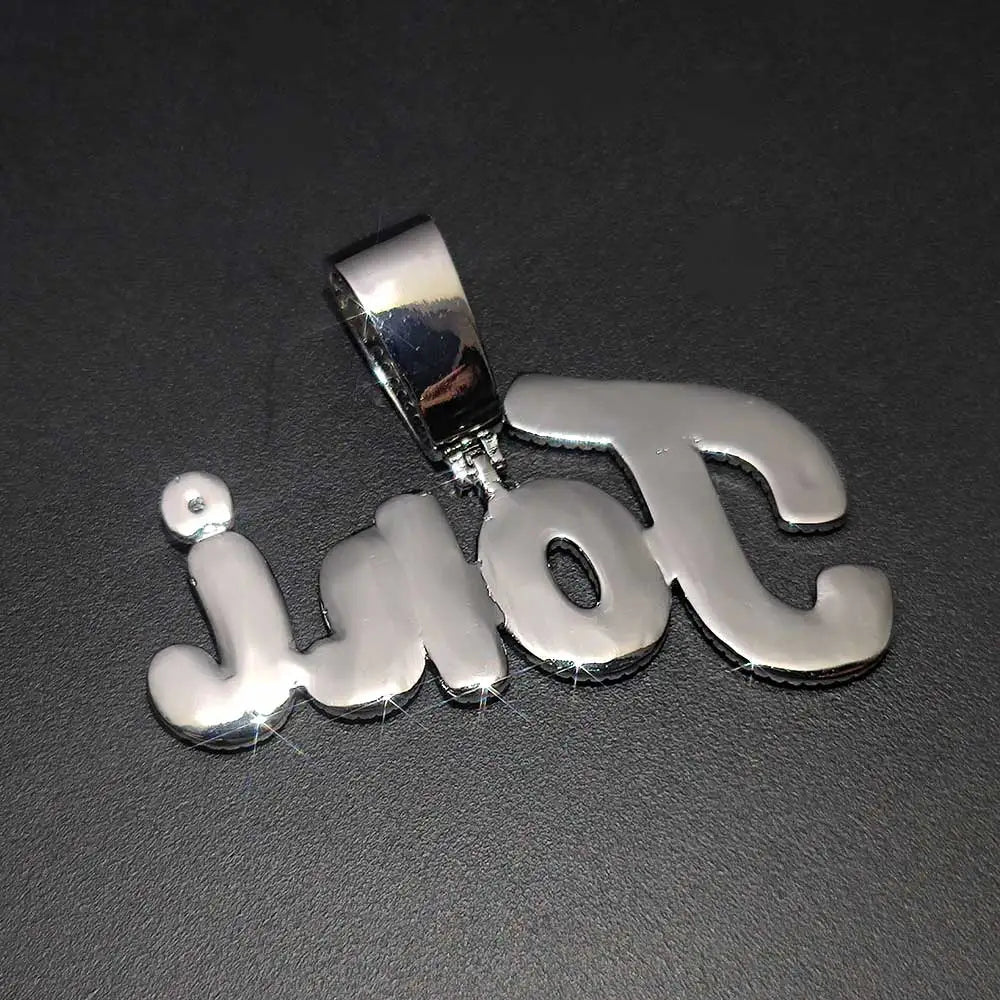 Iced Out Letter Initial Necklace Name