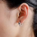 Skull Hoop Earrings Punk Party Men Women — 316L Stainless Steel