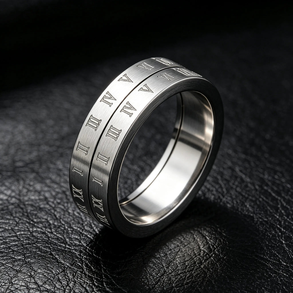 12mm Three Ring Turning Ring sliver Stainless Steel Ring Wings Of Liberty Flag Finger Rings For Men Women Jewelry Anime Fans