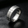 12mm Three Ring Turning Ring sliver Stainless Steel Ring Wings Of Liberty Flag Finger Rings For Men Women Jewelry Anime Fans