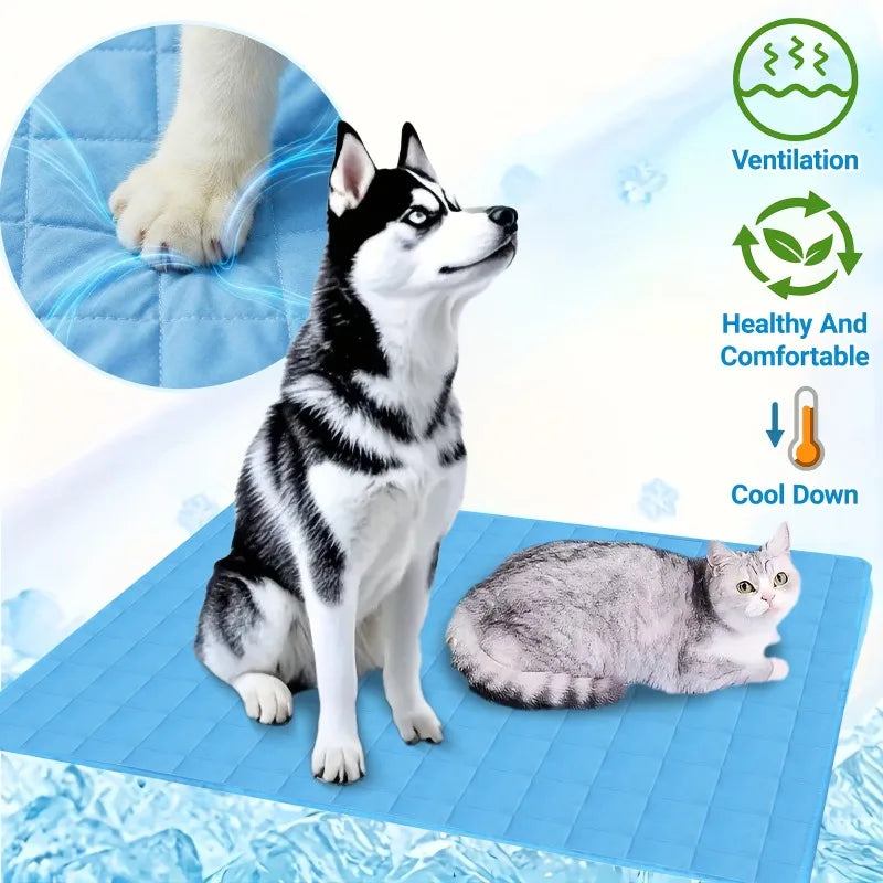 KEMORELA 2026 Ice Cool Upgrade Dog Cooling Mat Summer Pet Cold Bed Extra Large For Small Big Dogs Pad Breathable Pet