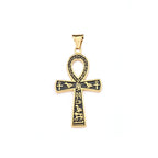 Vintage Fashion Ancient Egyptian Ankh Cross Pendant Necklace For Men Women Stainless Steel Amulet Jewelry Gifts