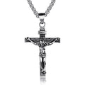 Jesus Cross Gold Pendant Necklace