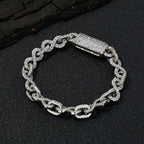 Iced Out Cuban Chain Necklace Stainless Steel 6MM