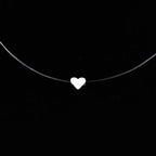 Fashion Shiny Crystal Necklace Zircon Pendant Transparent Fishing Line Invisible Ladies Necklace Jewelry Clavicle Chain Chocker