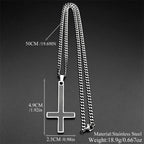 Cross Steel Pendant Upside Down Witchcraft Inverted