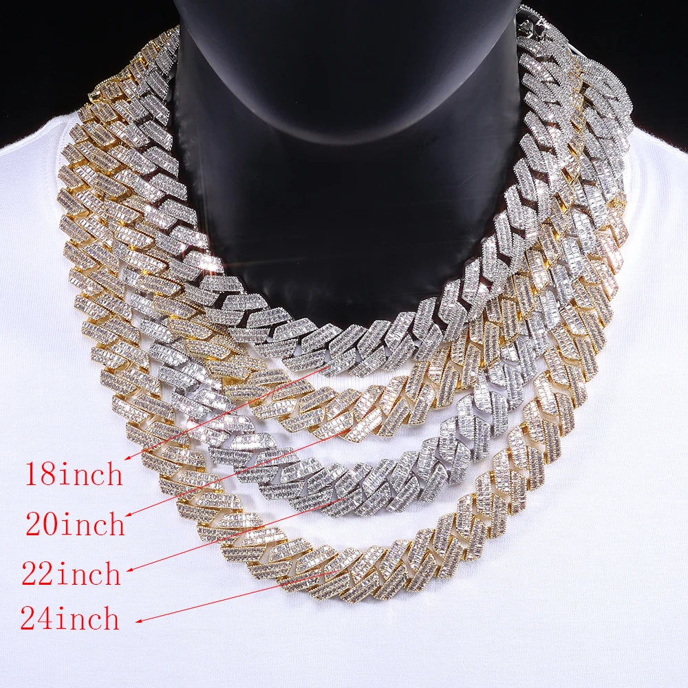 Iced Out Cuban Chain Necklace Stainless Steel 20MM