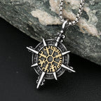 Viking Vegvisir Compass Pendant — Stainless