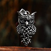 Knot Norse Owl Runes Stainless Steel Necklace Pendant Chain