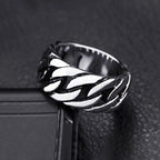 Simple Punk Link Chain Ring — Stainless Steel