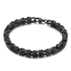 Fongten 4/5/6/8mm Byzantium Bracelet For Men Stainless Steel Box Chain Wirstband Charm Men Bangle Bracelets Jewelry