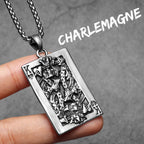Poker Carving Pendant — Stainless Steel